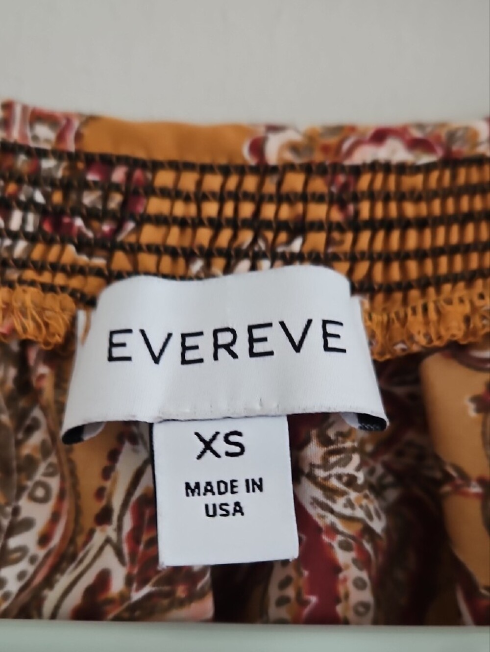 Evereve Tops | Britta Border Blouse Womens Extra Small Marigold Boho - Picture 5 of 6